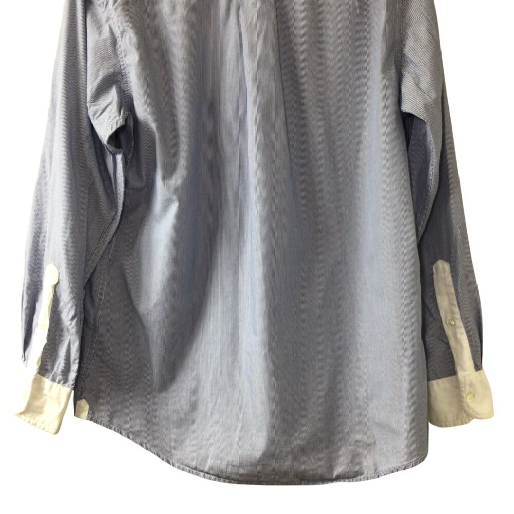 Gap Shirt Women’s S Small Blue White Boyfriend Fit Pinstriped Button Down Stripe - Picture 6 of 9